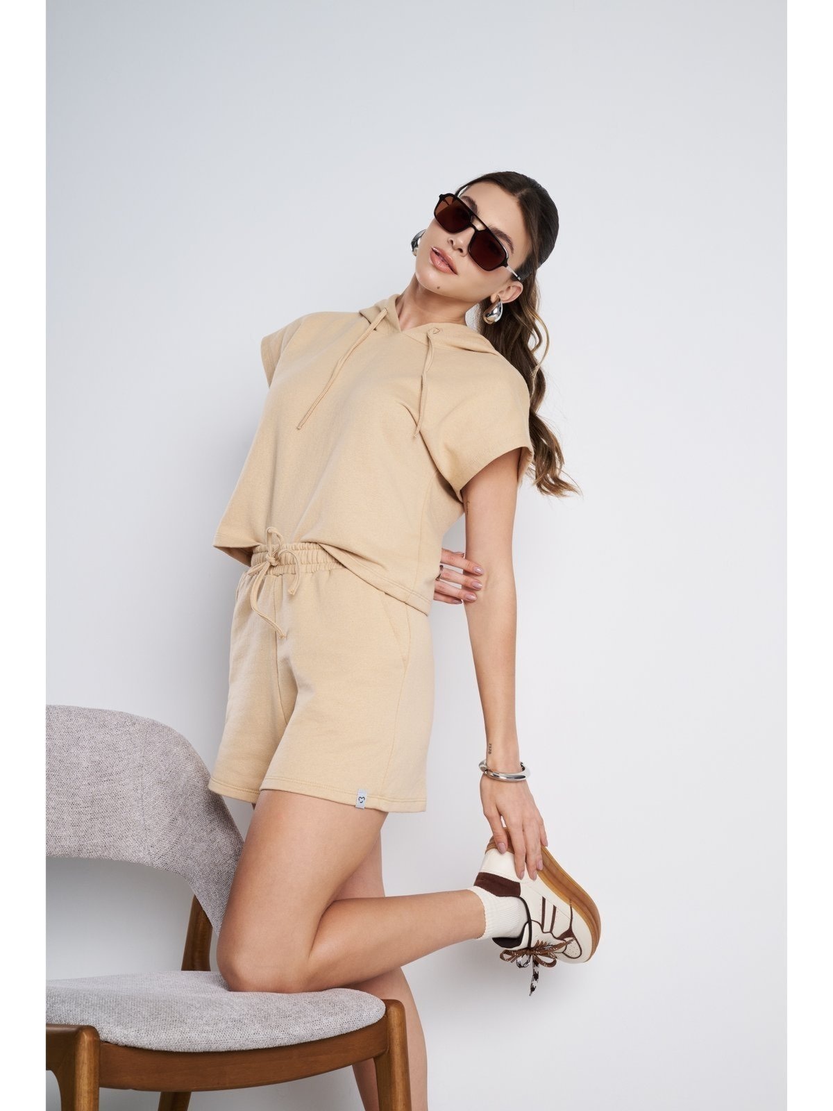 Imagem principal Conjunto Feminino Meujeans Essenza Moletinho Cappuccino Meu Jeans bege