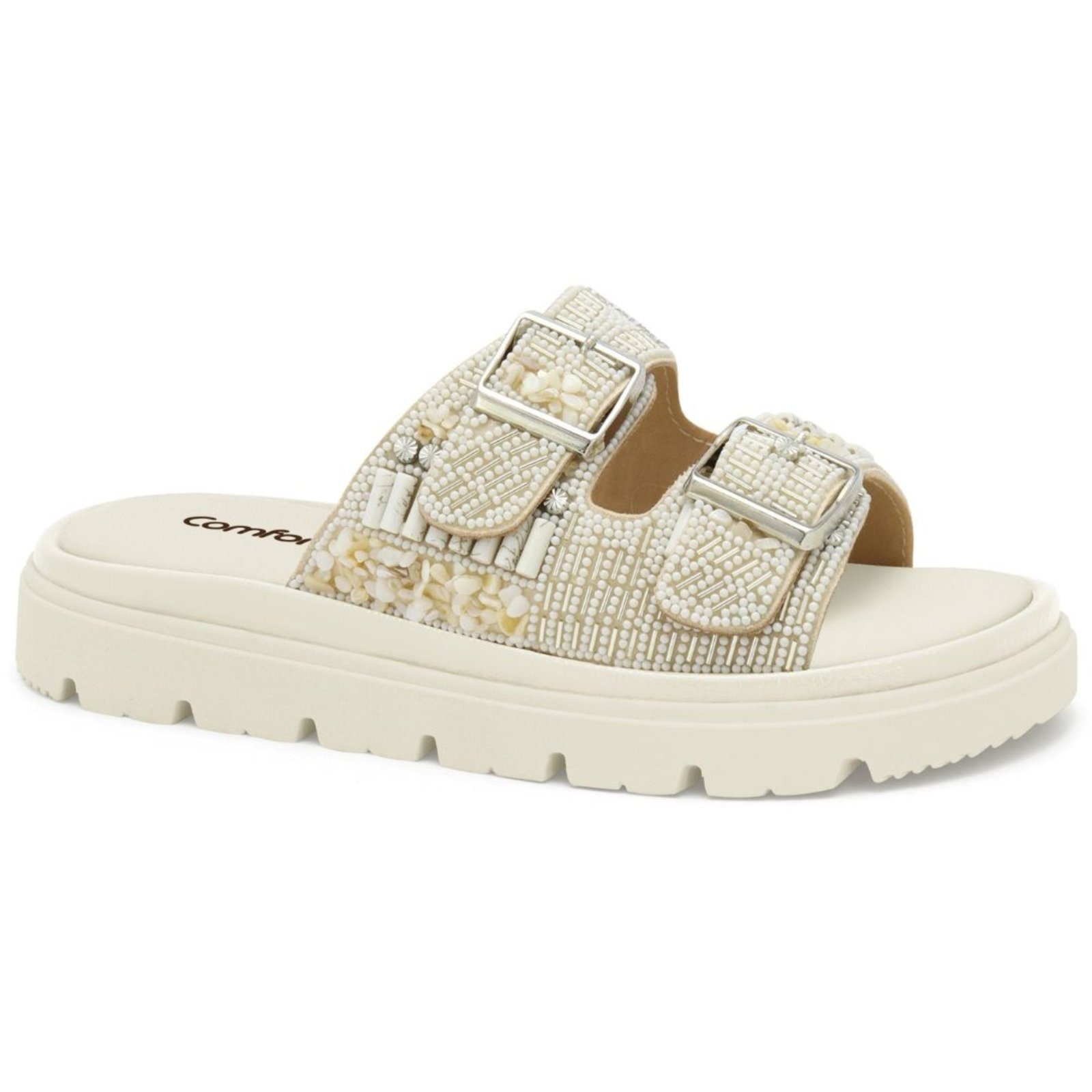 Imagem principal Sandália Feminina Coconut Pedraria Comfortflex 2546435-2 Comfortflex off-white