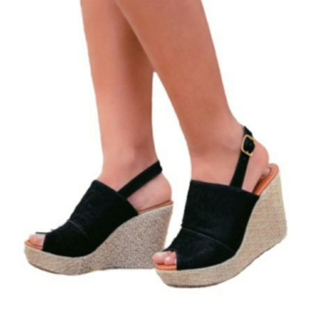 Imagem principal Tamanco Delazari Salto Anabela Delazari preto