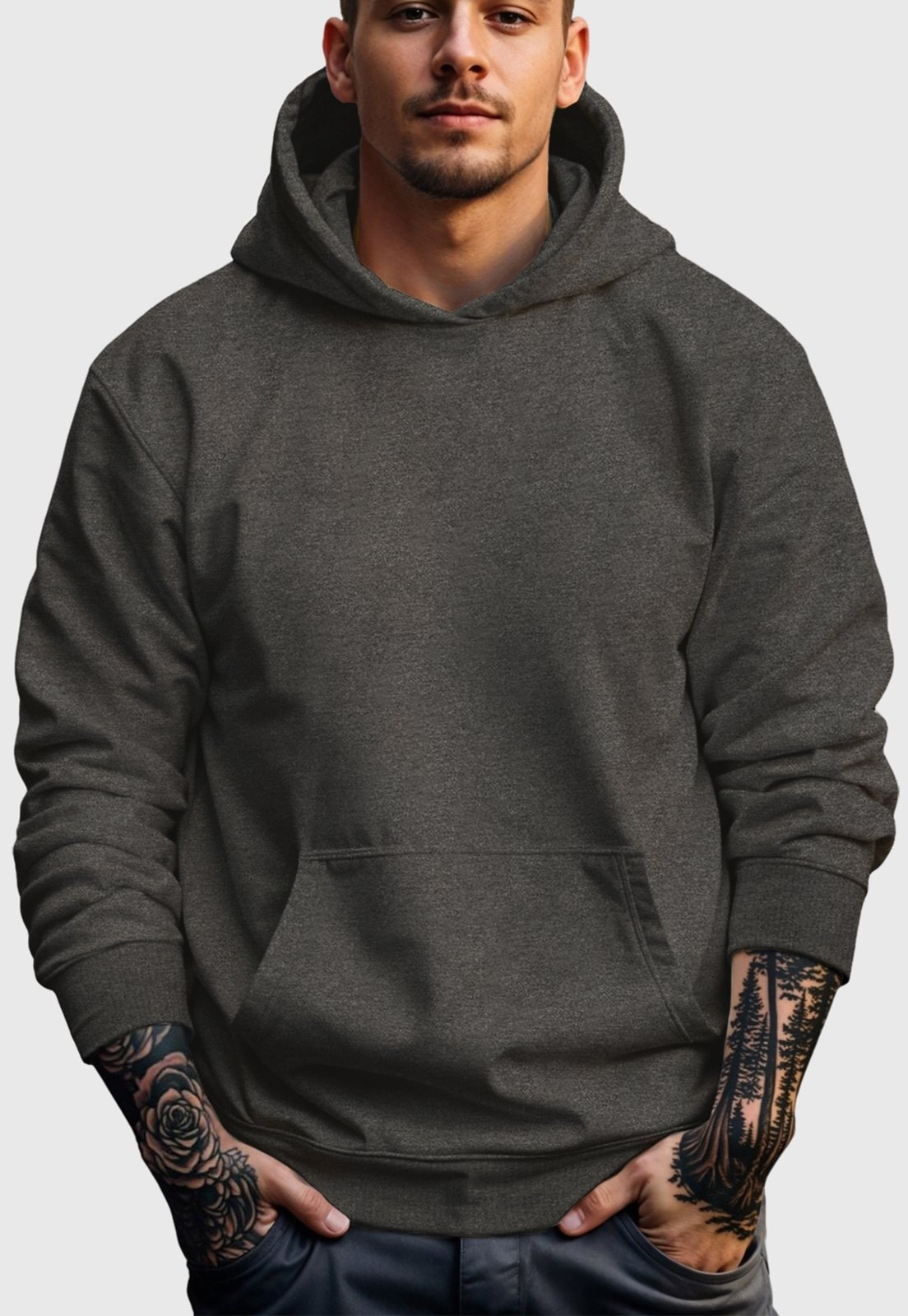 Imagem principal Moletom Canguru Masculino Flanelado Com Capuz Chumbo Benellys grafite