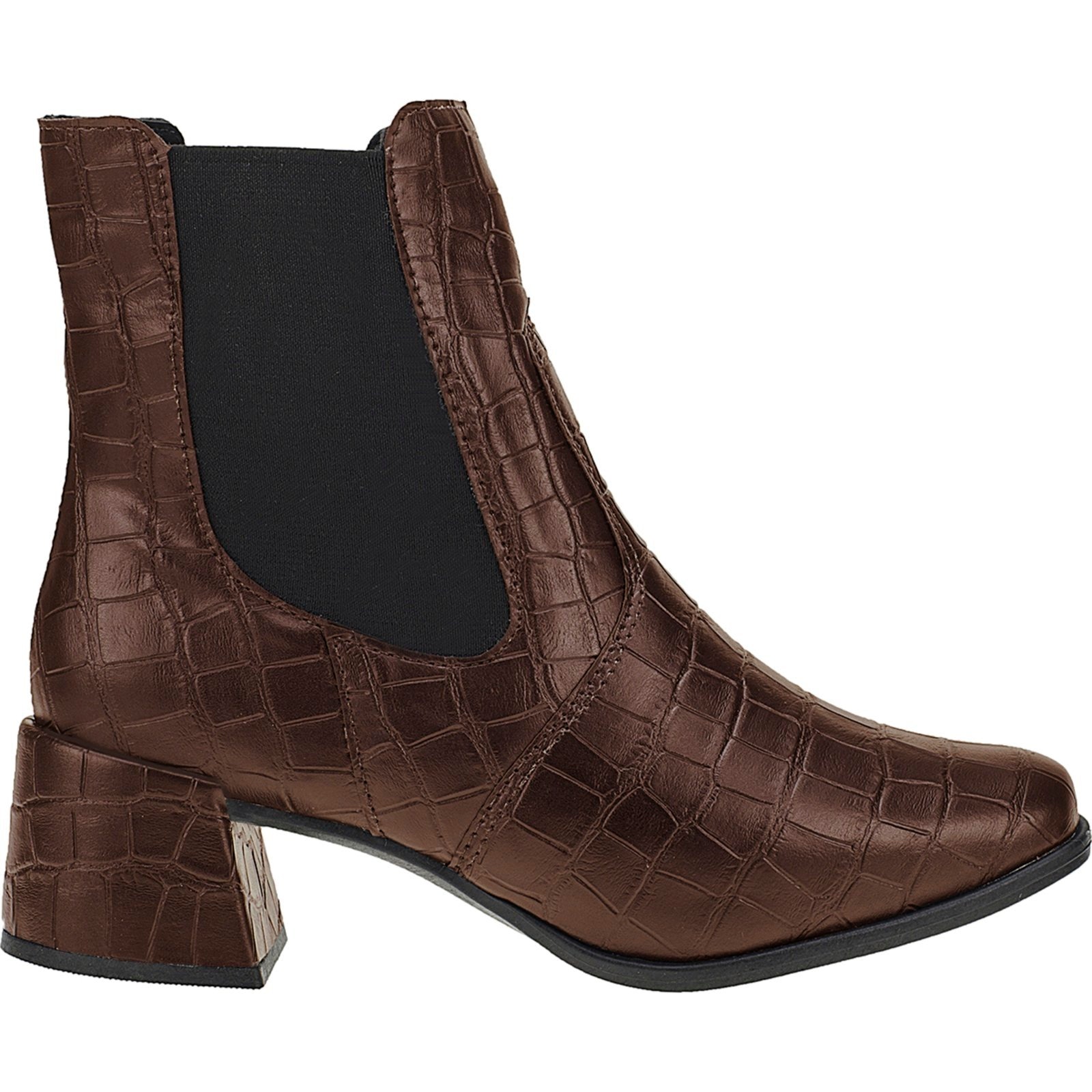 Imagem principal Bota Feminina Chelsea Salto Baixo Jeca Cano Curto Shekinah Elástico Calce Fácil Confortável Shekinah café