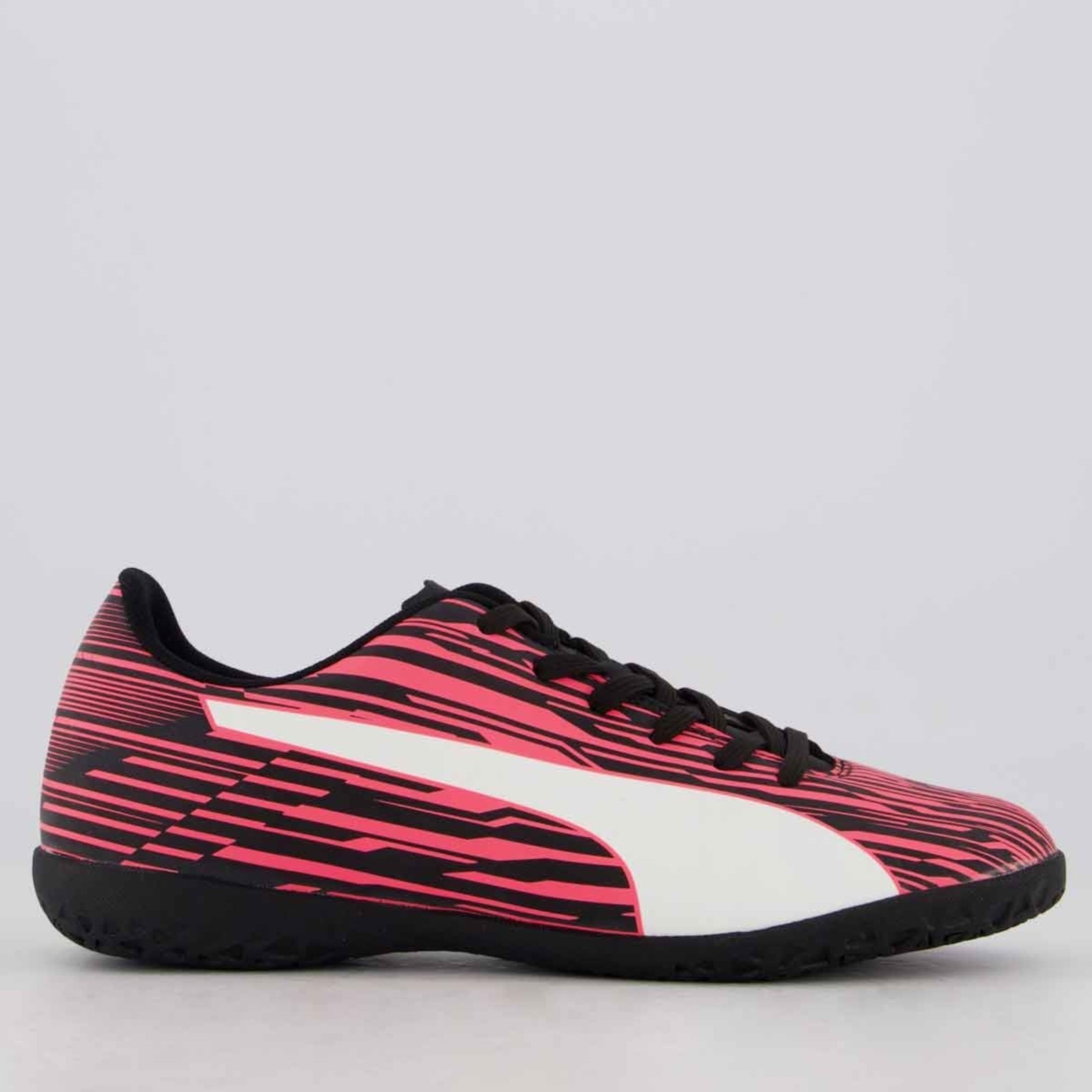 Imagem principal Chuteira Puma Rapido III BDP Futsal Preta e Vermelha Puma rosa