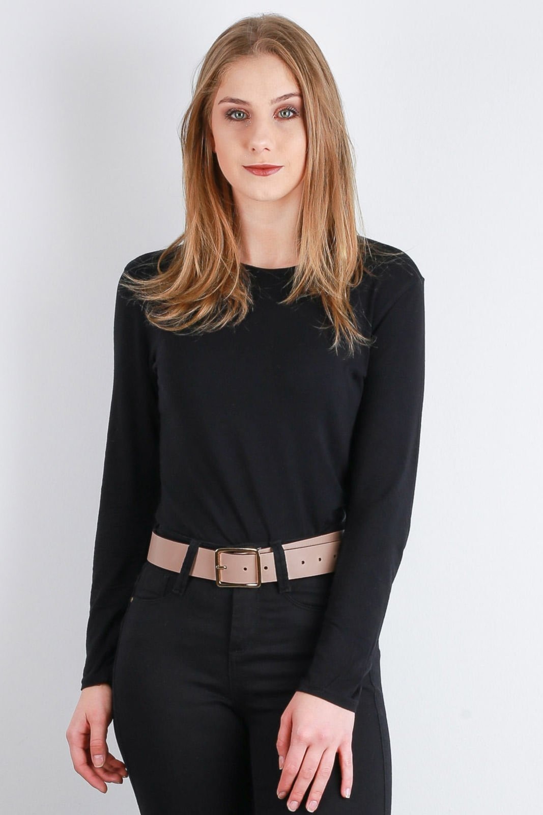 Imagem principal Cinto Andrea Vinci Feminino Largo De Couro Maya - Blush Andrea Vinci preto