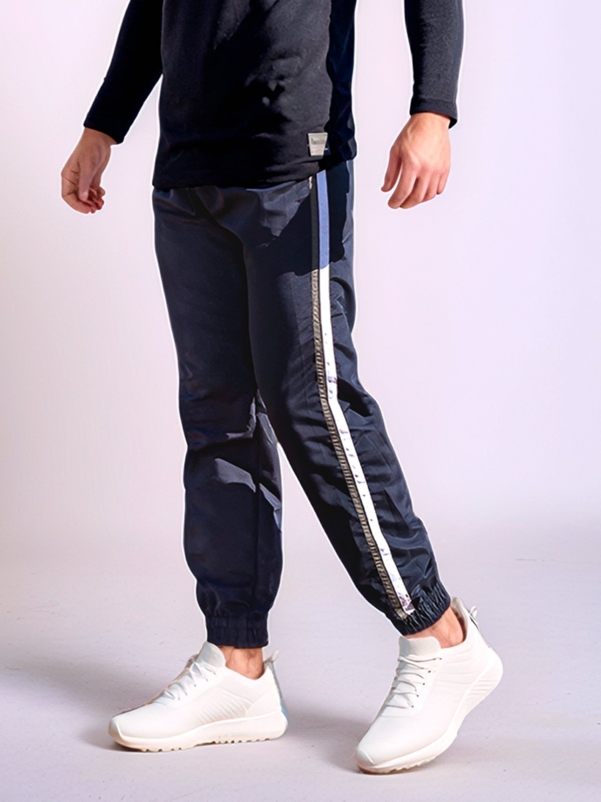 Imagem principal Calça Jogger Tactel Frents Com Listra Lateral Popular Esporte Treino Frent's azul/azul marinho