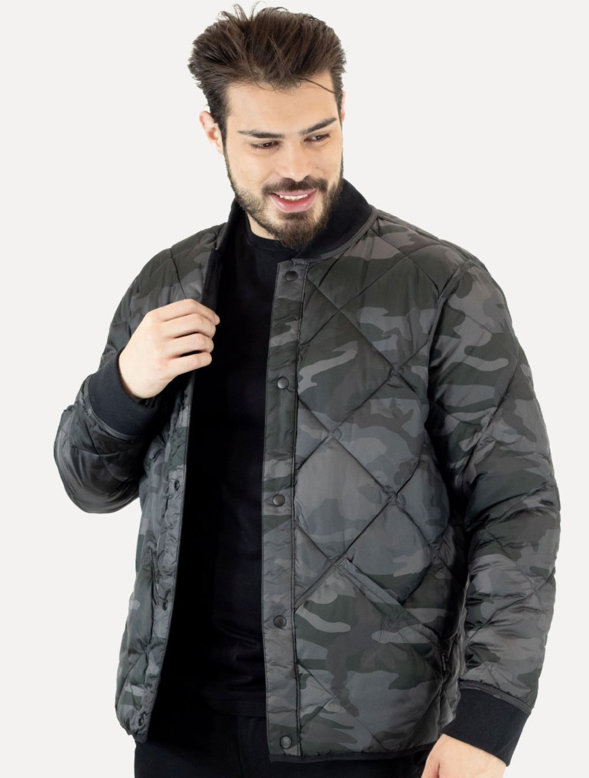 Imagem principal Jaqueta Calvin Klein Jeans Dupla Face Bomber Reversivel Preta Calvin Klein preto