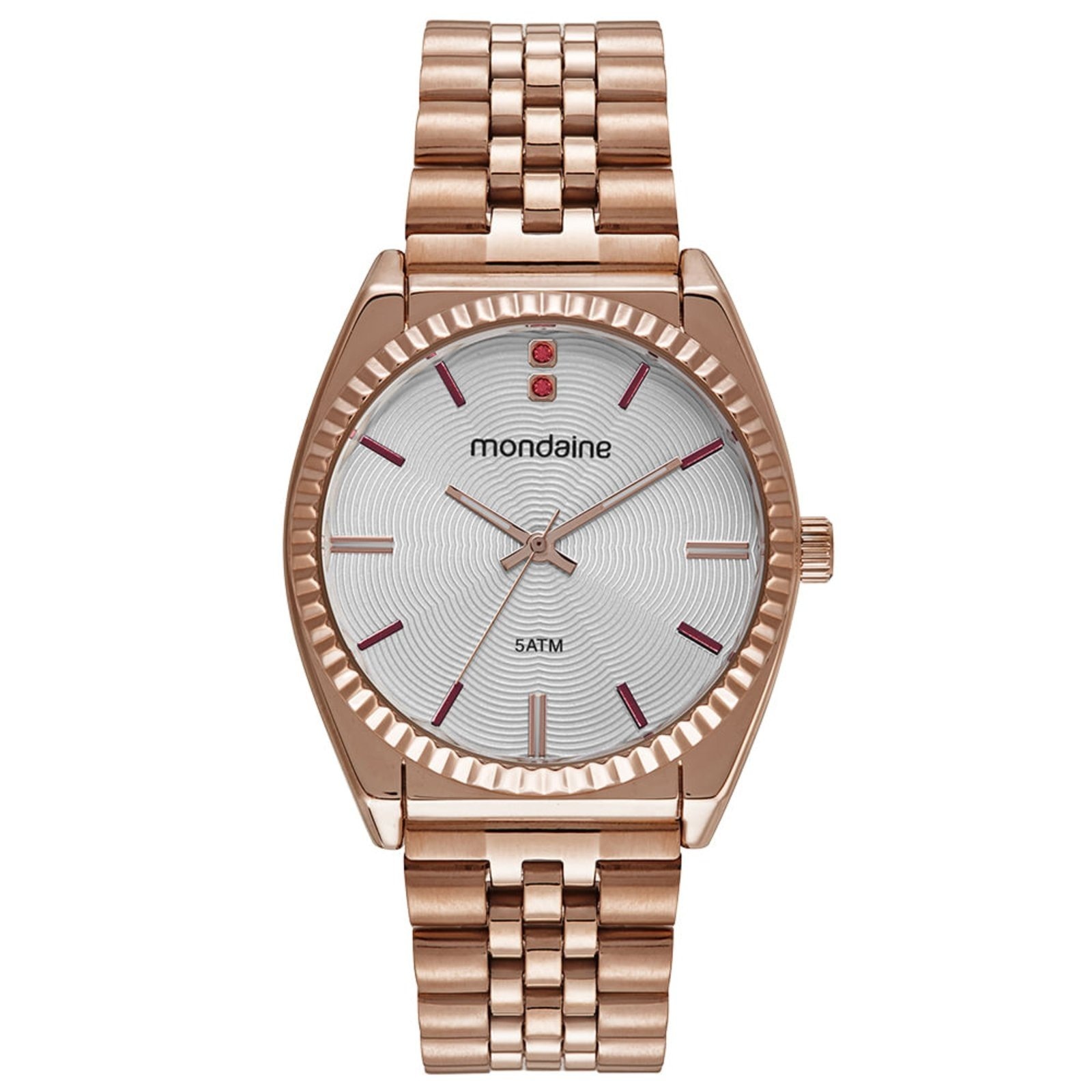Imagem principal Relógio Feminino Rose Gold Prata Redondo Aço Elegante Mondaine rosa rose