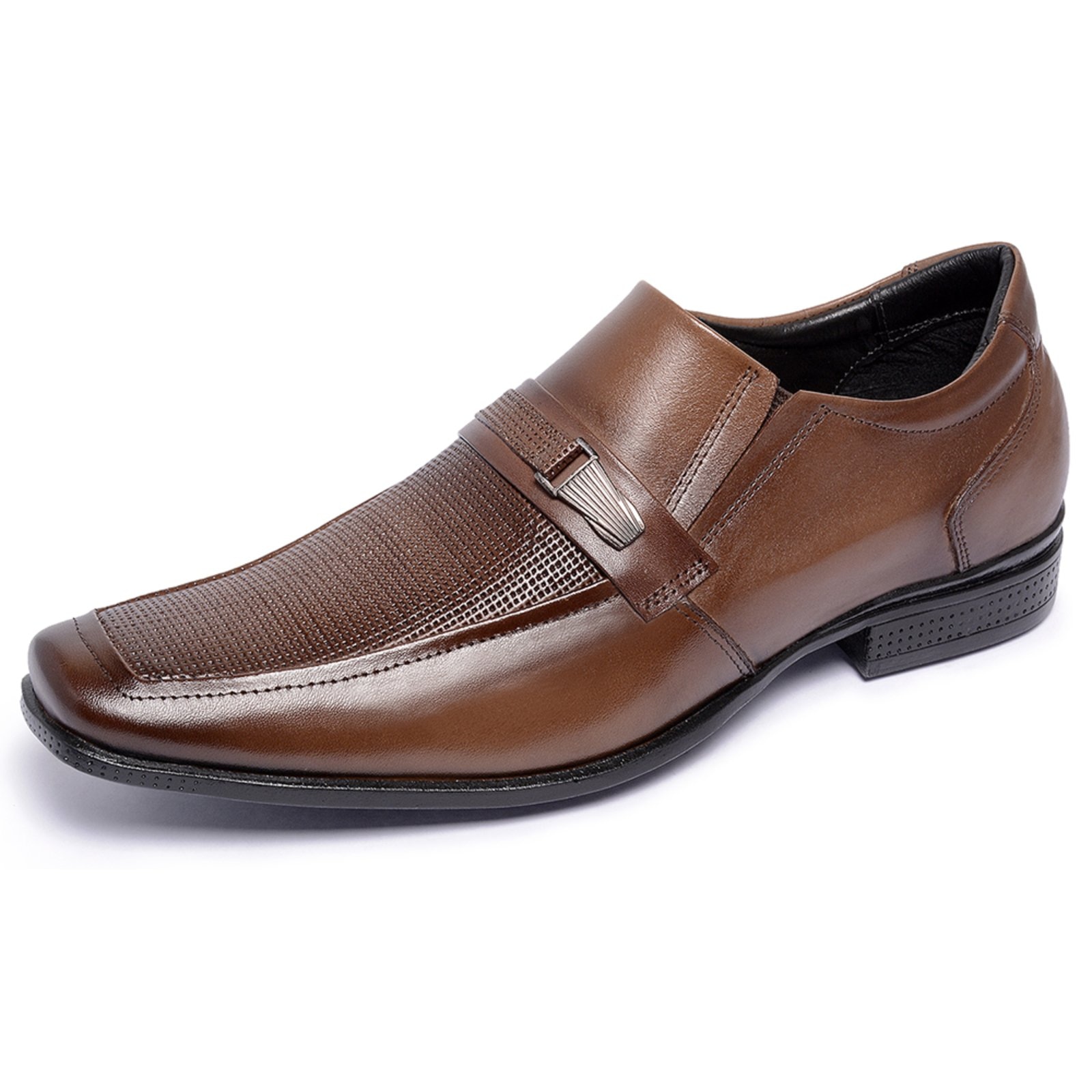 Imagem principal Sapato Social Masculino Ferrile Sport Elástico em Couro Café Ferrile marrom