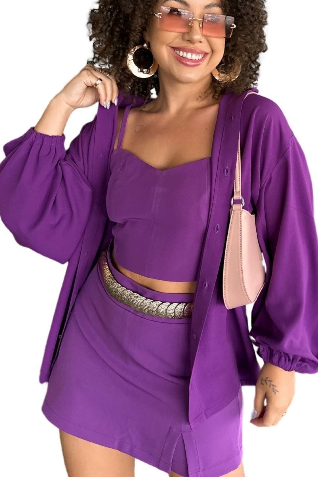 Imagem principal Short Saia Vanibele Alfaiataria Violeta Vanibele roxo violeta