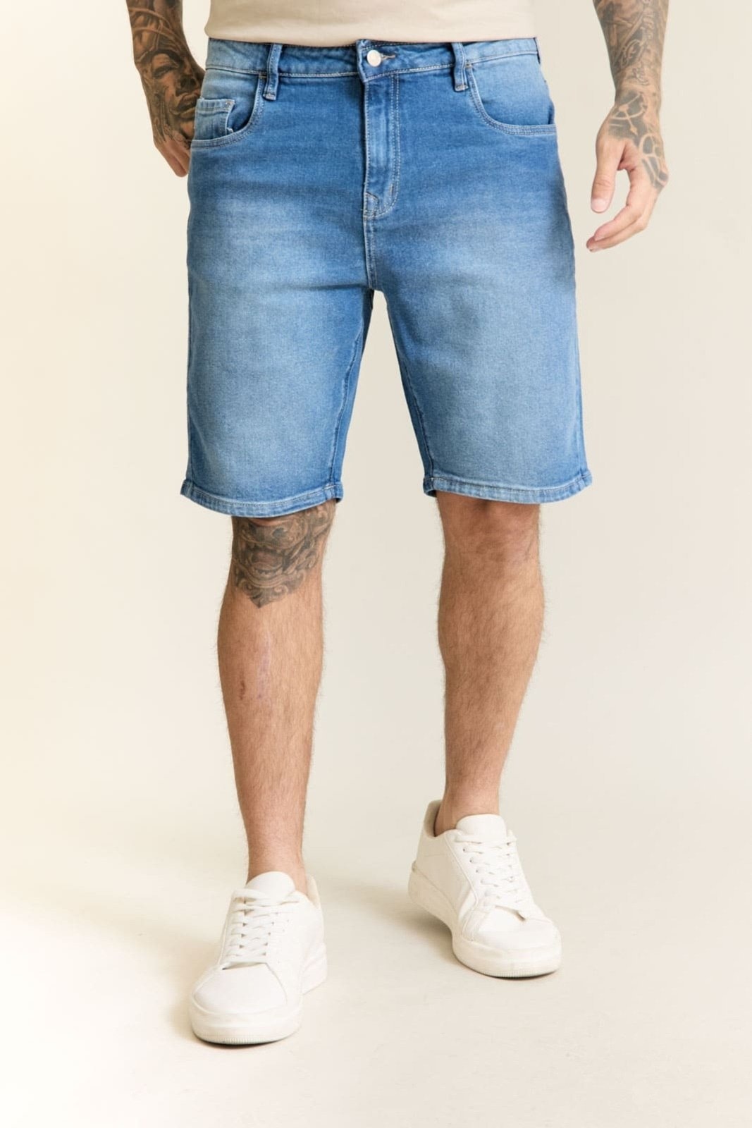 Imagem principal Bermuda Jeans Masculina Slim Fit Básica Dialogo Jeans DIALOGO azul