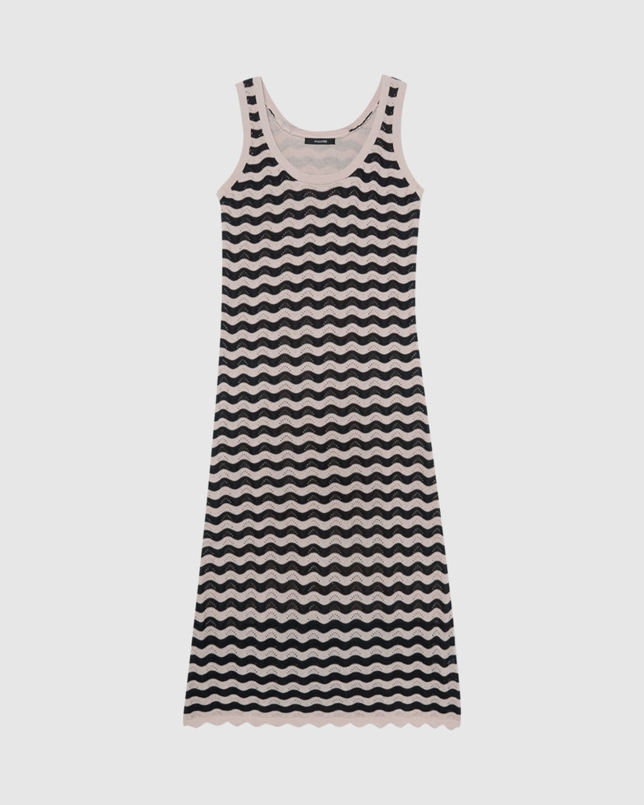 Imagem principal Vestido Midi Feminino Estampa Geométrica Em Tricô Malwee preto