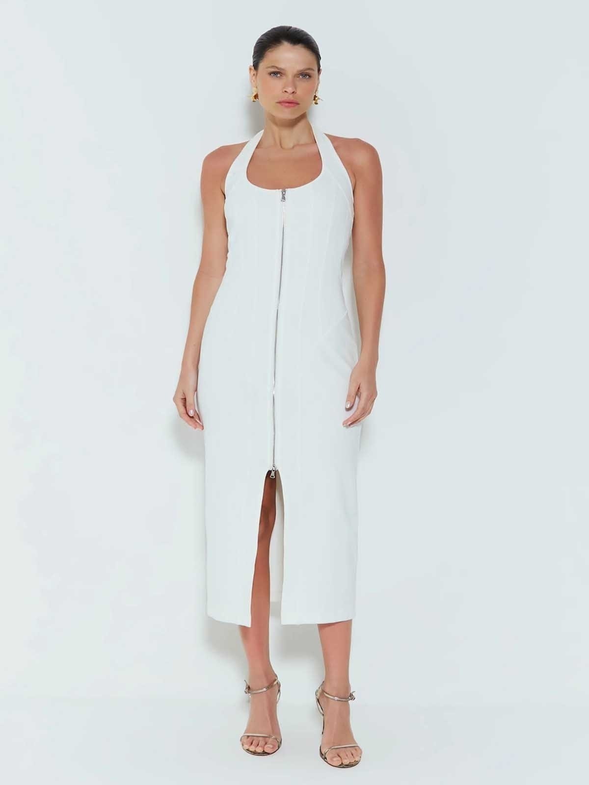 Imagem principal Vestido Midi Zen Frente Ziper ZEN marrom