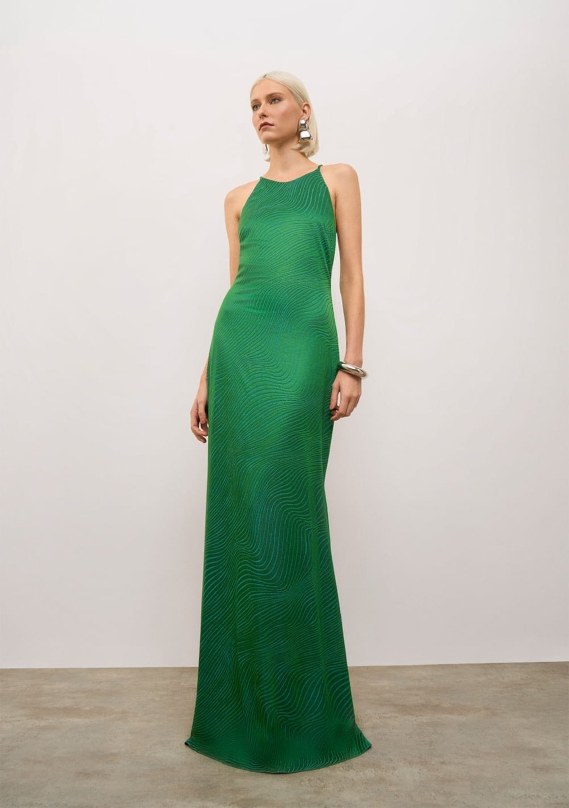 Imagem principal Vestido Iódice Ajustado Decote Careca Com Alça Longo IÓDICE verde