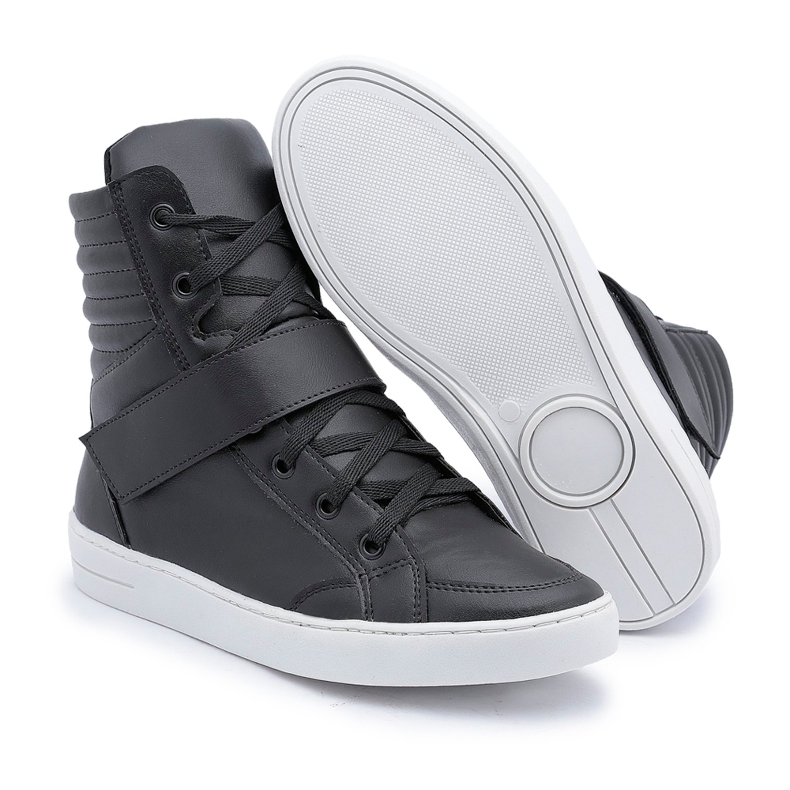 Imagem principal Tênis Cano Alto Fitness Casual Nine4 Estiloso dia a dia Confortável Nine4 grafite/preto/unico