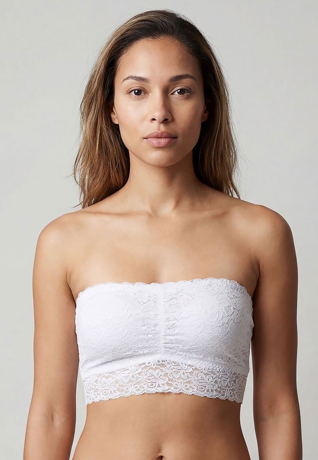 Imagem principal Sutiã Faixa Feminino Hope Renda Bojo Removível Branca Hope branco