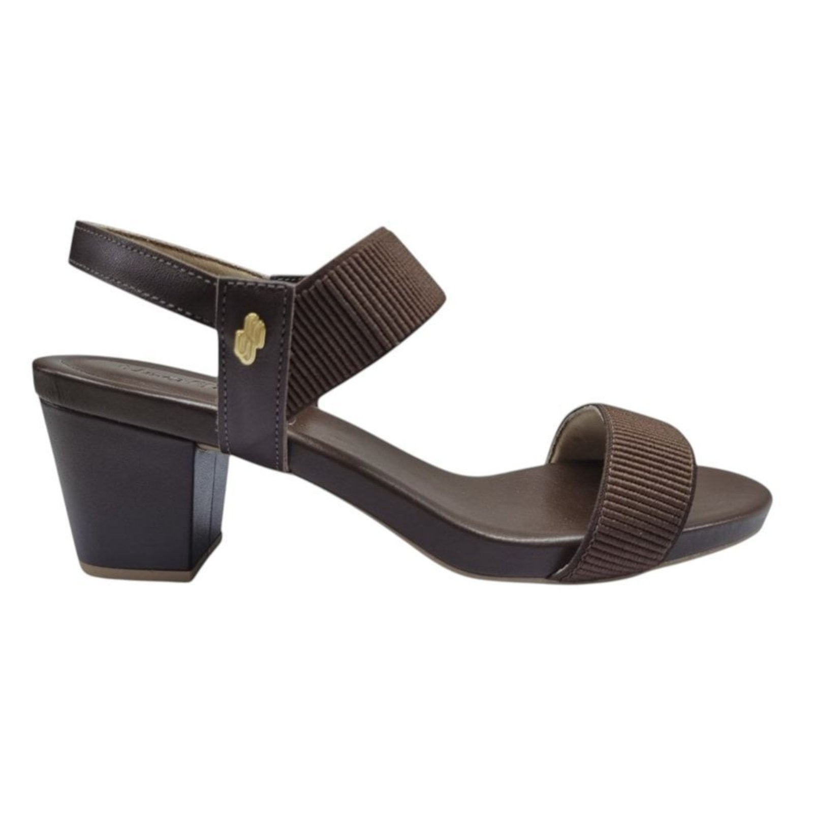 Imagem principal Sandália Usaflex Salto Medio Elástico Feminina Usaflex dourado