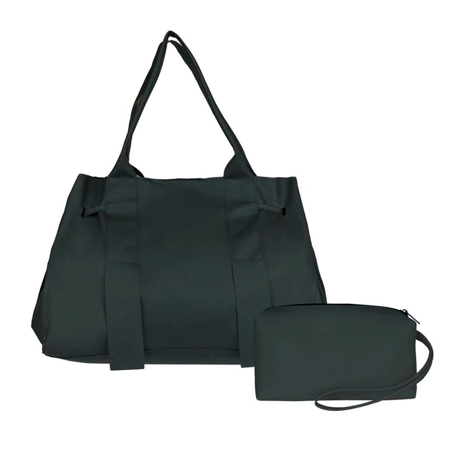 Imagem principal Bolsa Feminina de Praia Silicone Impermeavel Com Necessarie Preta Lavini Shoes preto