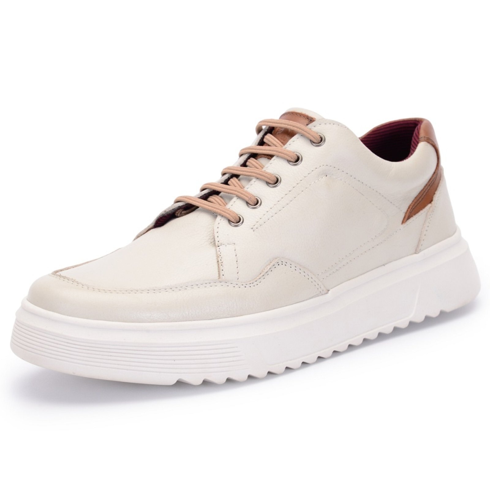 Imagem principal Sapatênis Tênis Ferrile Casual Em Couro Off White 153001 Ferrile off-white white