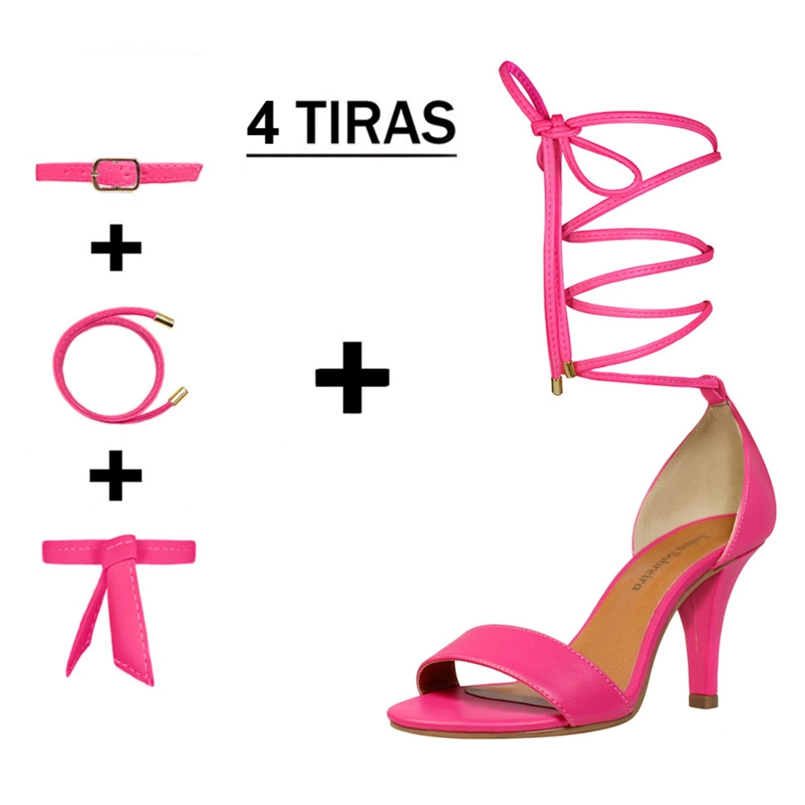 Imagem principal Sandália Troca Tira Salto Alto Fino Luiza Sobreira Pink Mod. 2170-2 Luiza Sobreira rosa pink