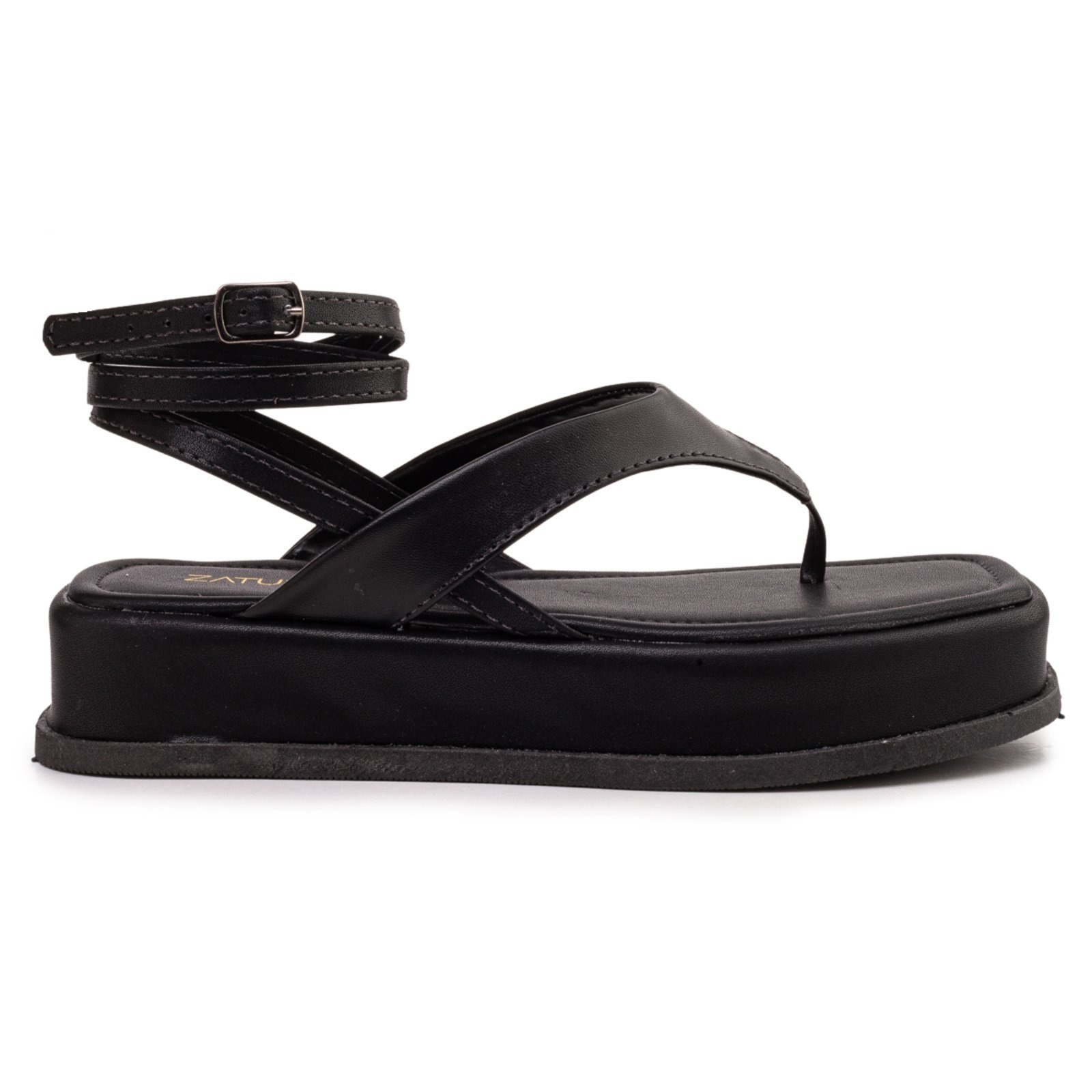 Imagem principal Sandália Feminina Flatform Asa Delta Confortável Moda ZATURE STORES preto