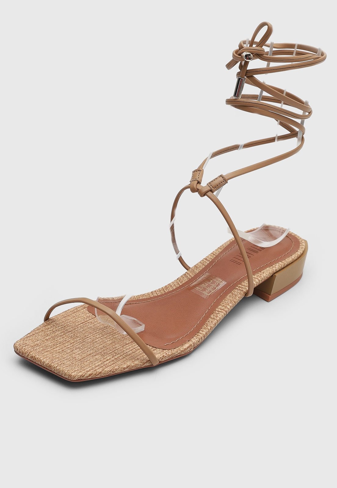 Imagem principal Rasteira Feminina Santa Lolla Tiras Amarração Natural Santa Lolla bege natural