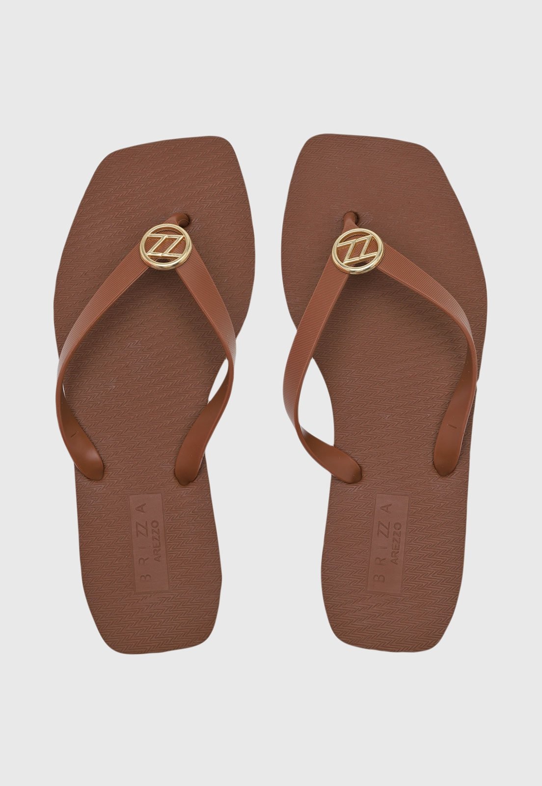 Imagem principal Chinelo Dedo Feminino Brizza Arezzo Ponta Quadrada Brizza Arezzo bege