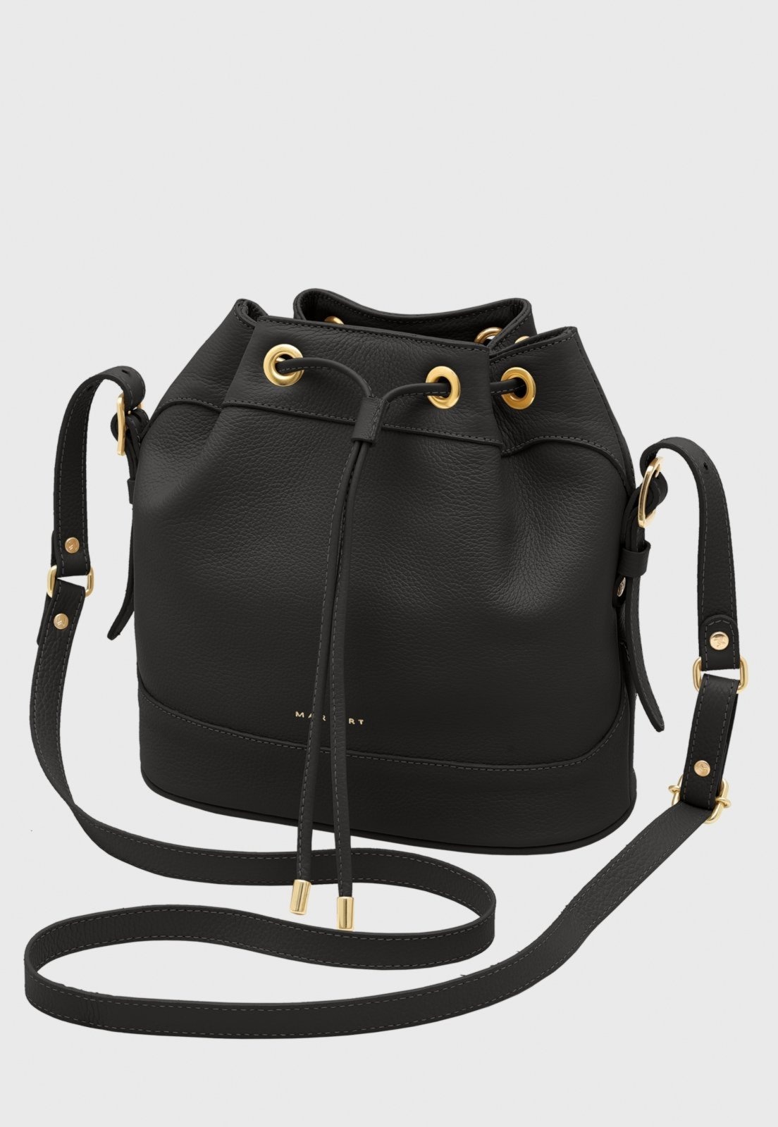 Imagem principal Bolsa Bucket Transversal Couro Mariart Chia Preta Mariart preto