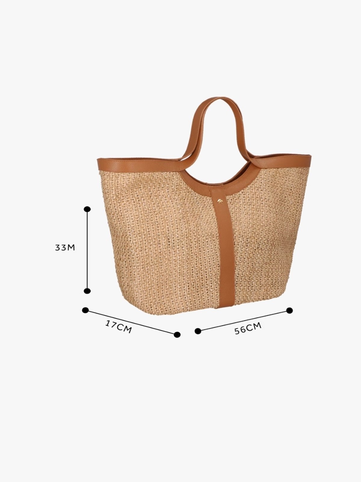 Imagem principal Bolsa Luiza Barcelos Grande Em Couro E Ráfia Luiza Barcelos caramelo