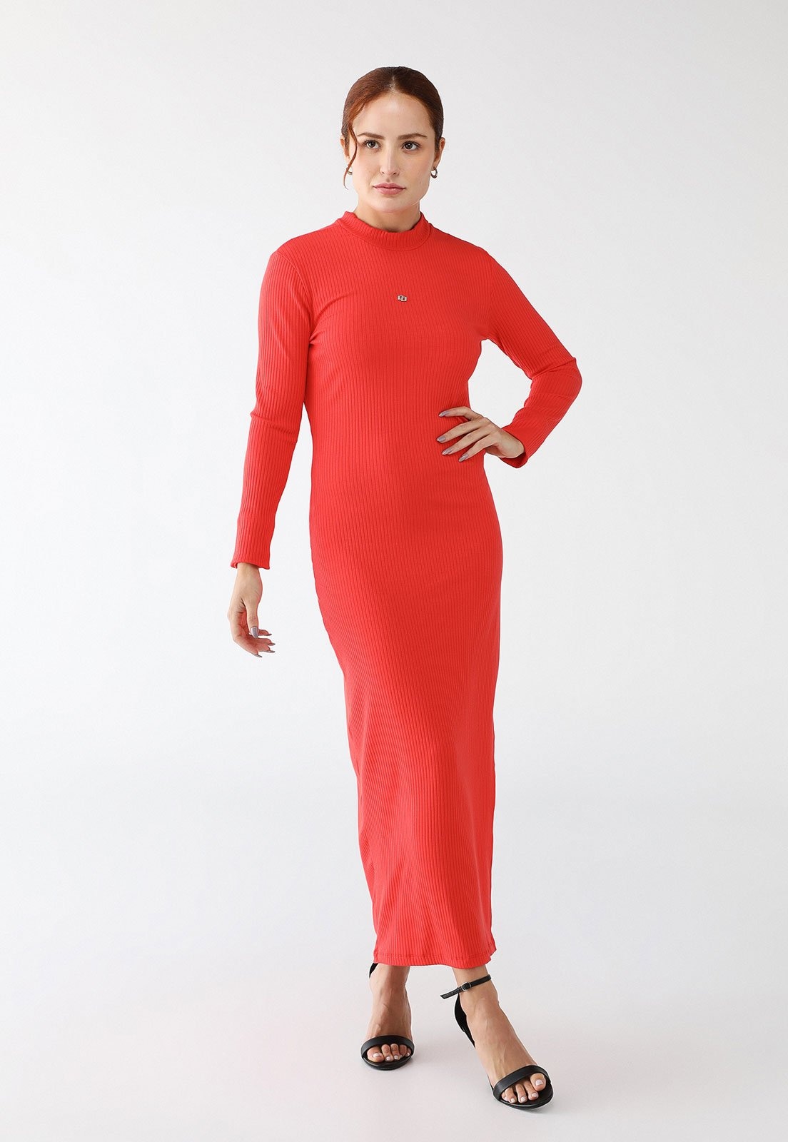 Imagem principal Vestido Canelado Colcci Reto Colcci vermelho