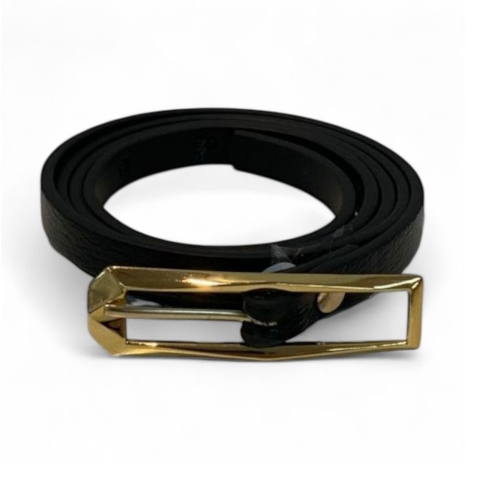 Imagem principal Cinto Fino Feminino em Couro Fivela Comprida 017 Mariart preto