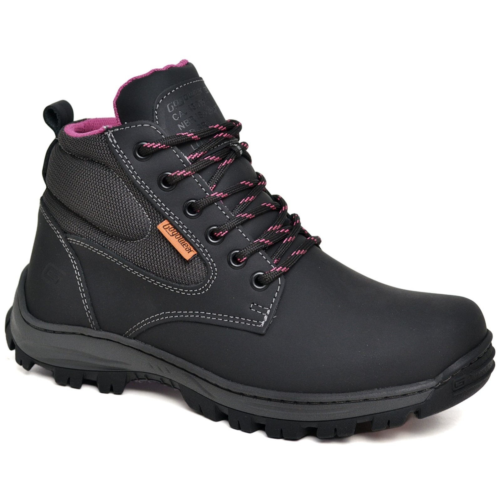 Imagem principal Bota Botina Sterps-G em Couro Emborrachado Grafite com C.A Relaxado cinza