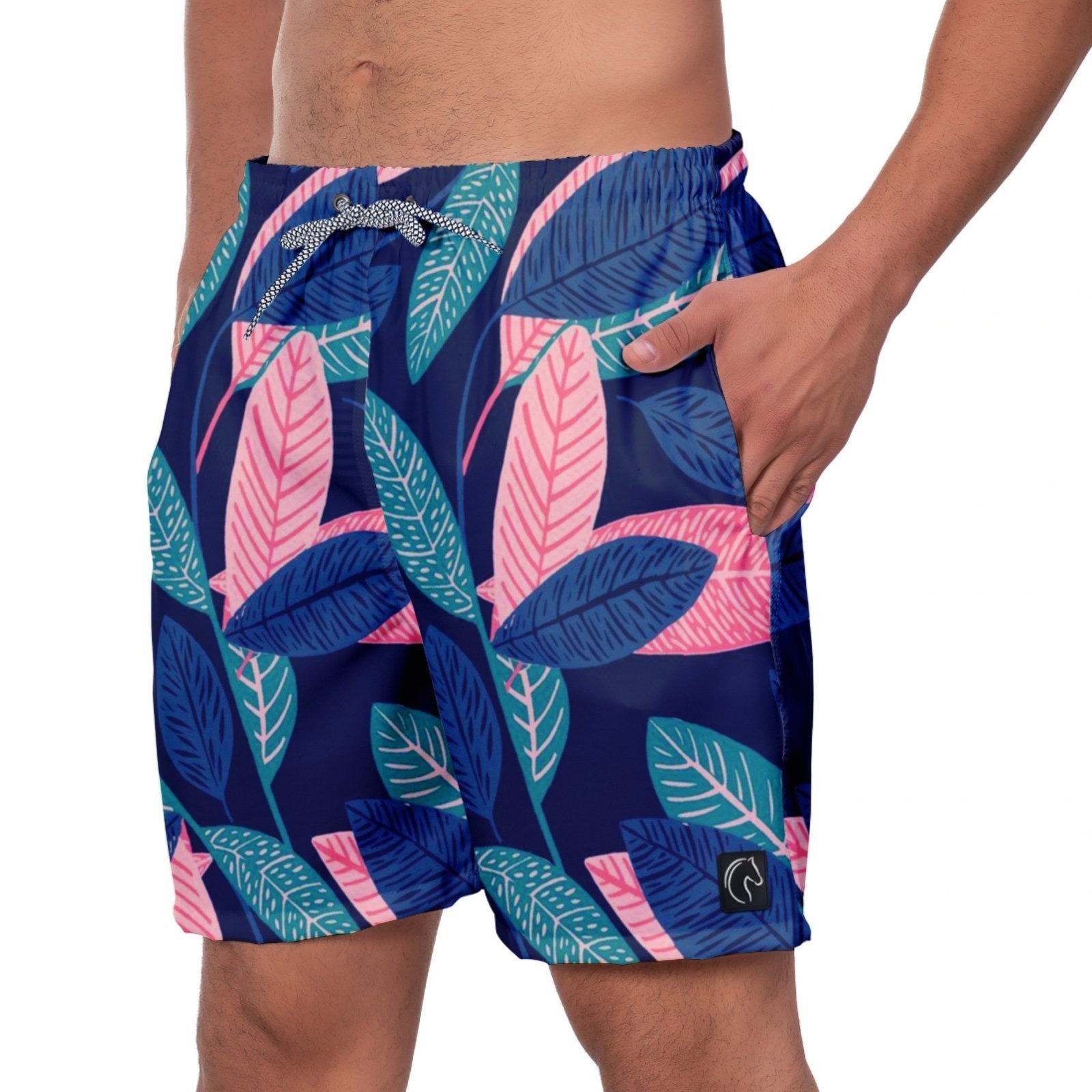 Imagem principal Short Masculino Tactel Secagem Rápida Com Bolsos Laterais Confortável Moda Praia Casual Treino Academia W2 Flowers W2 STORE azul/azul marinho/branco/camuflado/estampado/floral/lilás/multicolorido/roxo