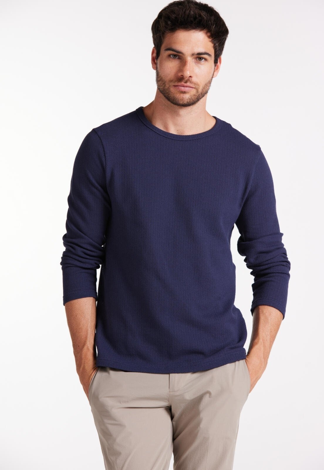 Imagem principal Blusa Slim Malha Tricot Traymon Marinho Traymon azul marinho