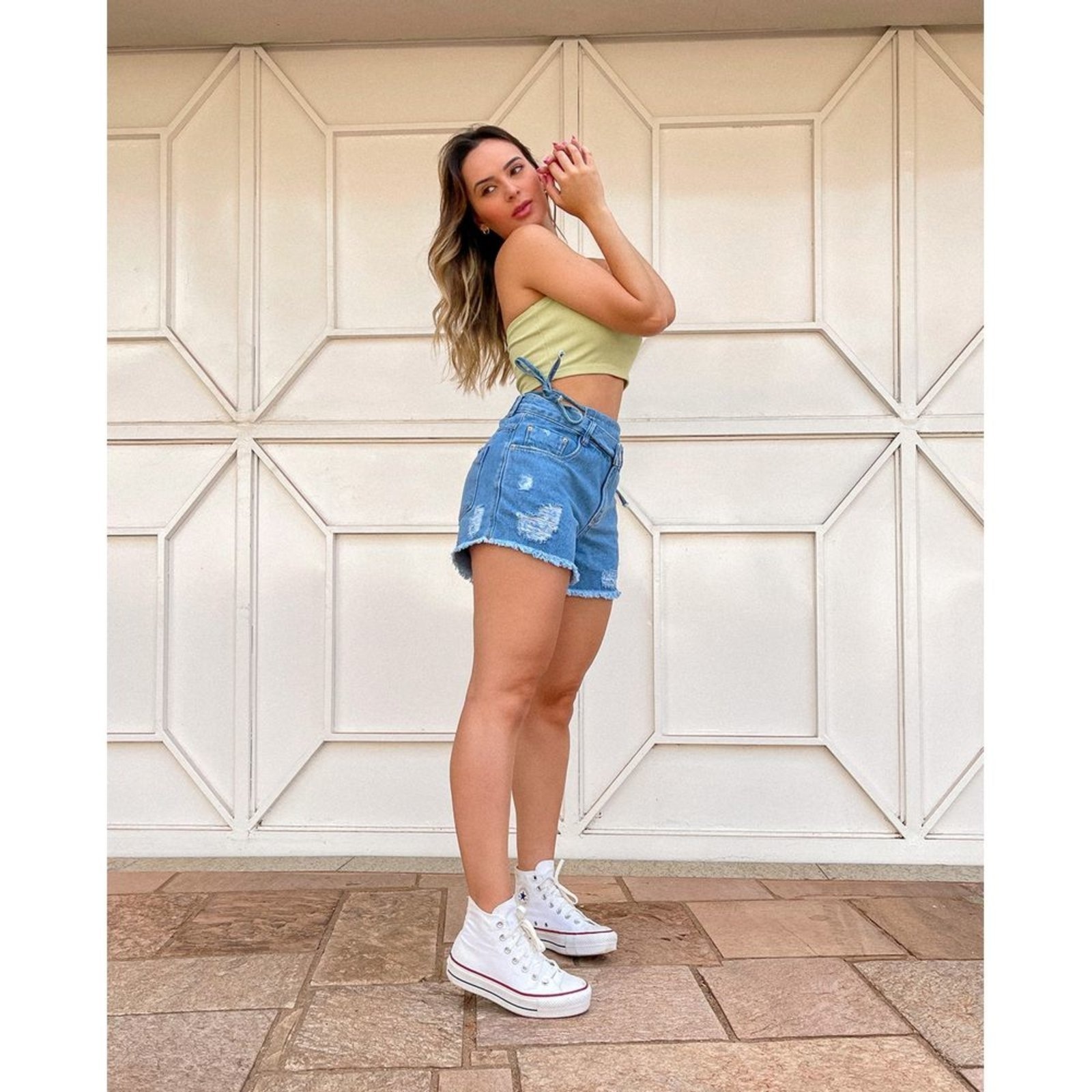 Imagem principal Shorts Feminino Mom Biquini Claro 21325 Média Consciência jeans