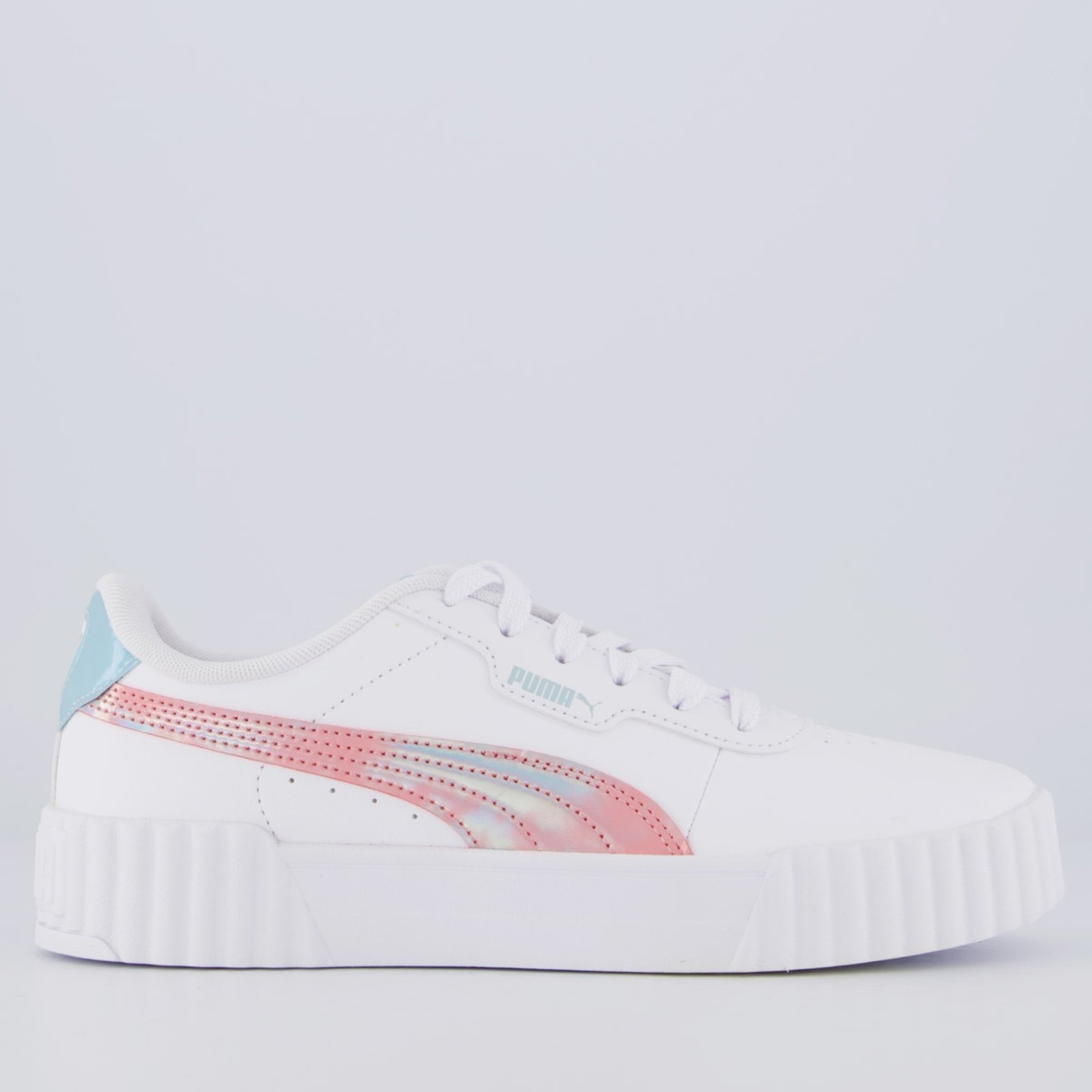 Imagem principal Tênis Puma Carina 3.0 Space Feminino Branco e Rosa Puma branco rosa