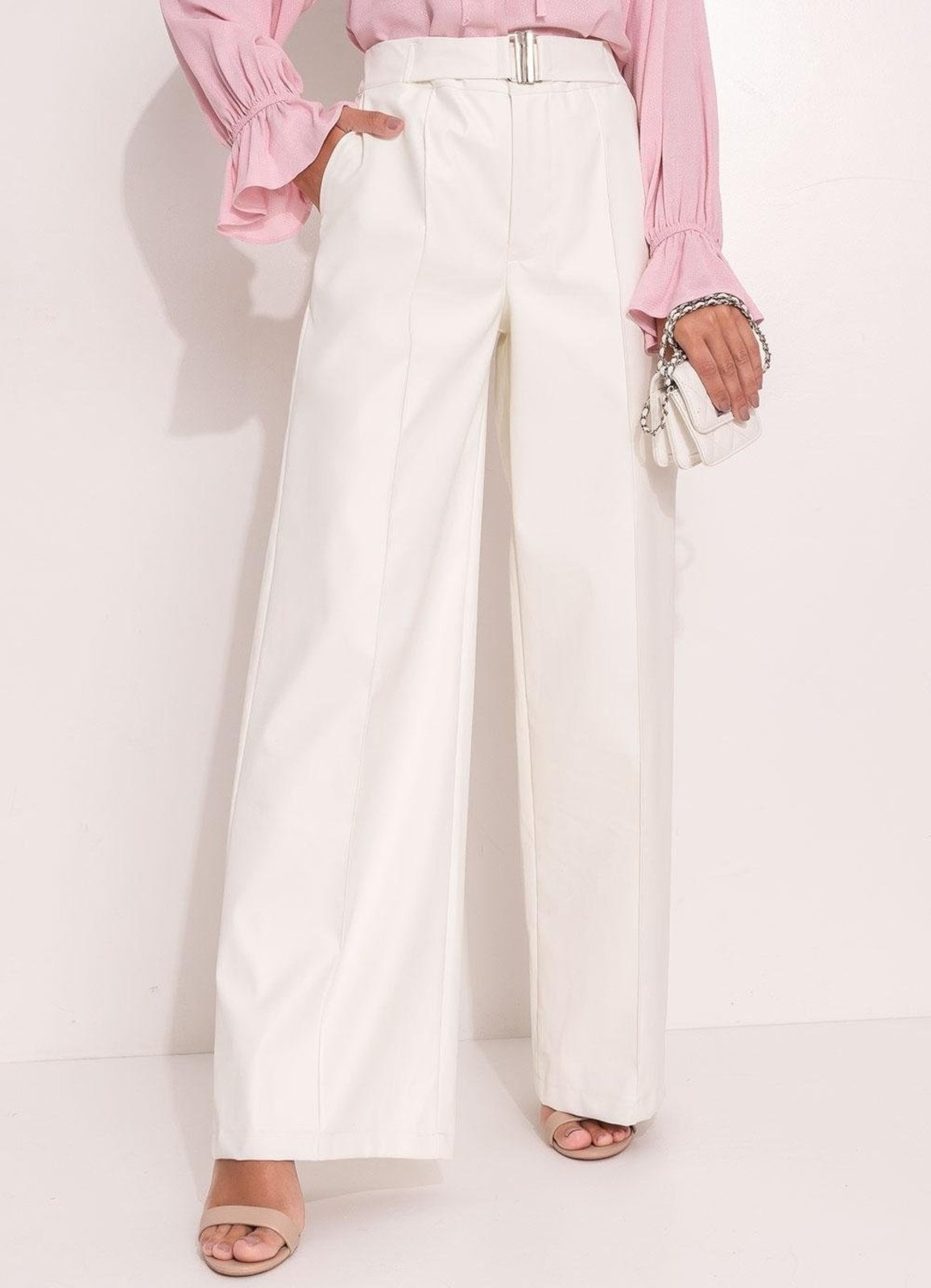 Imagem principal Calça Feminina Off White Em Material Sintético Quintess branco white