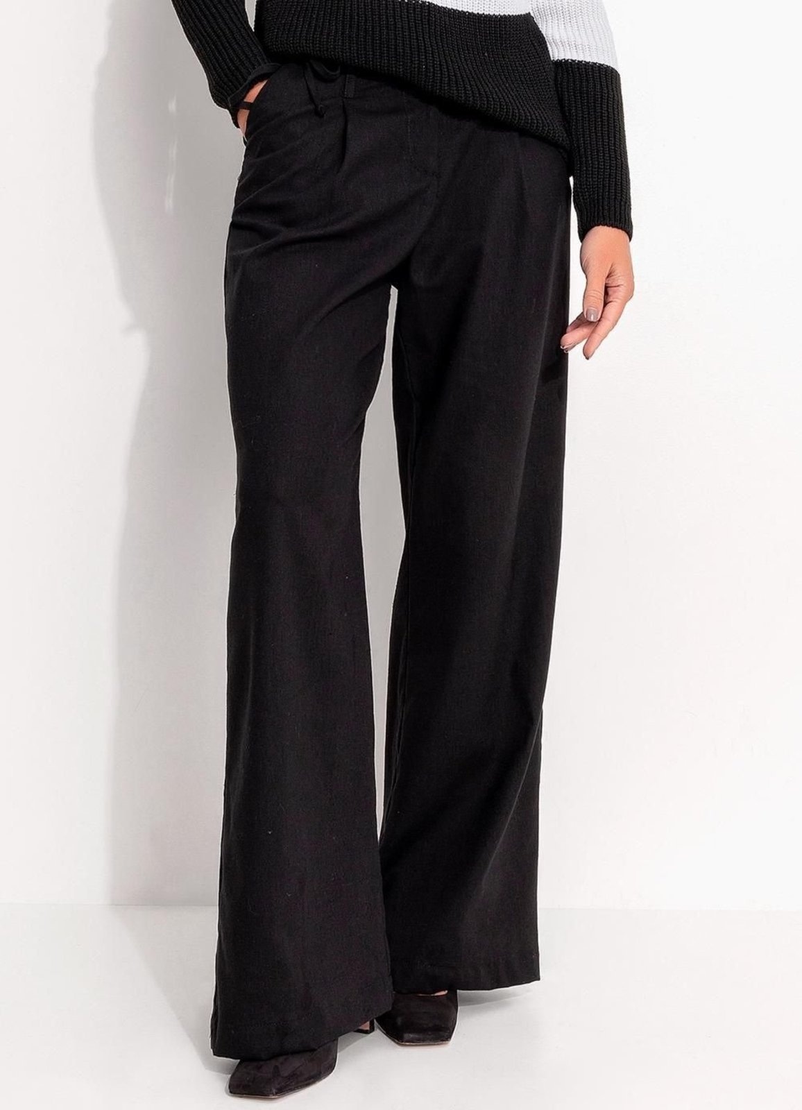 Imagem principal Calça Feminina Em Linho Quintess Preta Quintess preto