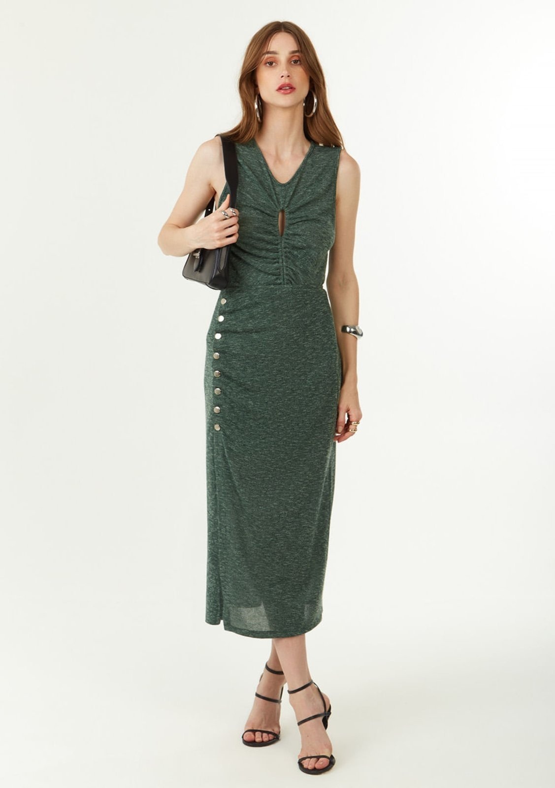 Imagem principal Saia Zinco Lápis Alta Midi Zinco rosa