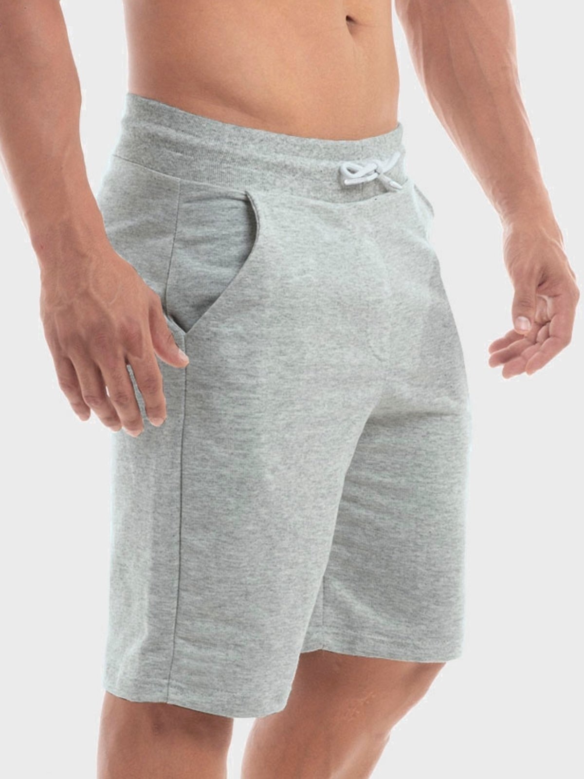 Imagem principal Kit 2 Bermudas Masculinas Moletinho Shorts Moletom Benellys Chumbo Claro Benellys cinza