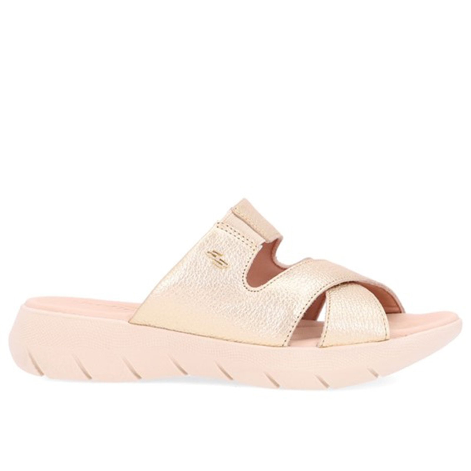 Imagem principal Tamanco Usaflex Feminino Slide Plataforma Ouro Light Usaflex bege