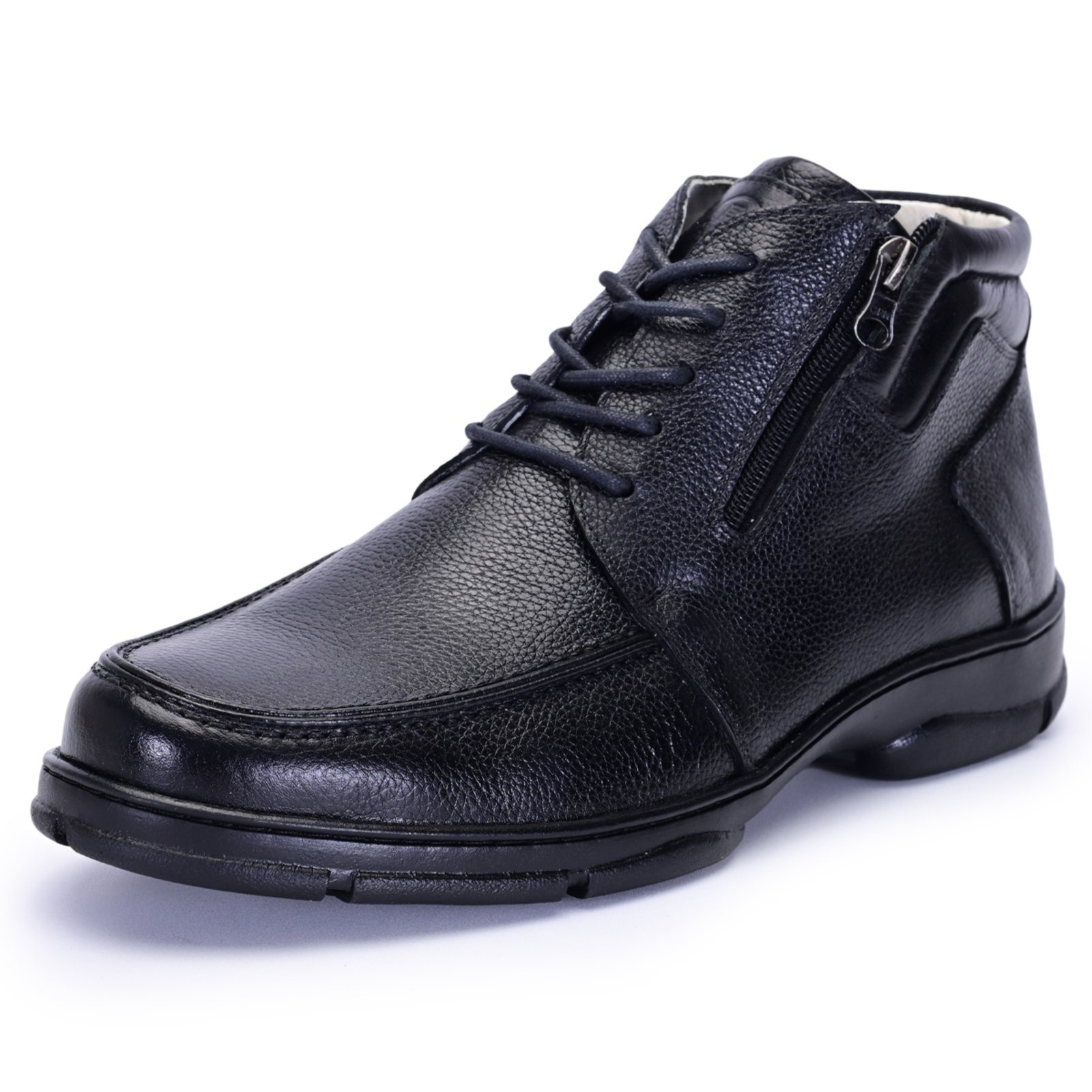 Imagem principal Bota Coturno Masculino Couro Conforto Anatômico Preta Ferrile preto