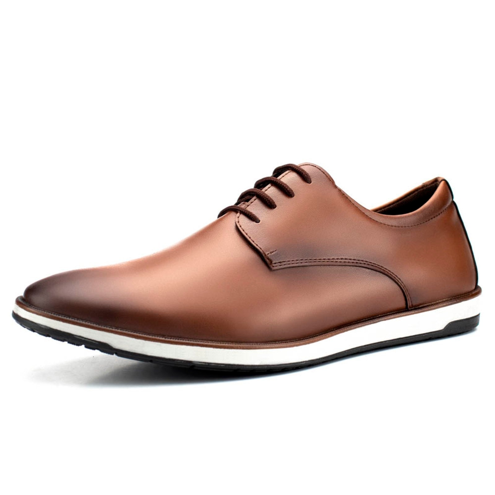 Imagem principal Sapato Masculino Bredeni Oxford Derby Social Casual Confortável Resistente Elegante Preto BREDENI caramelo