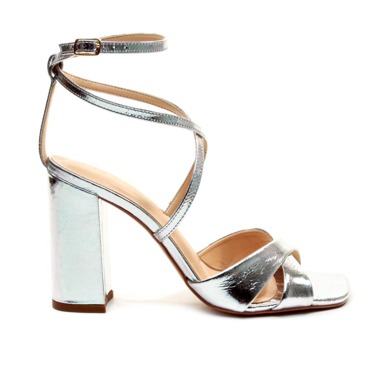 Imagem principal Sandália Couro Salto Alto Cecconello 2702001-2 Cecconello prata