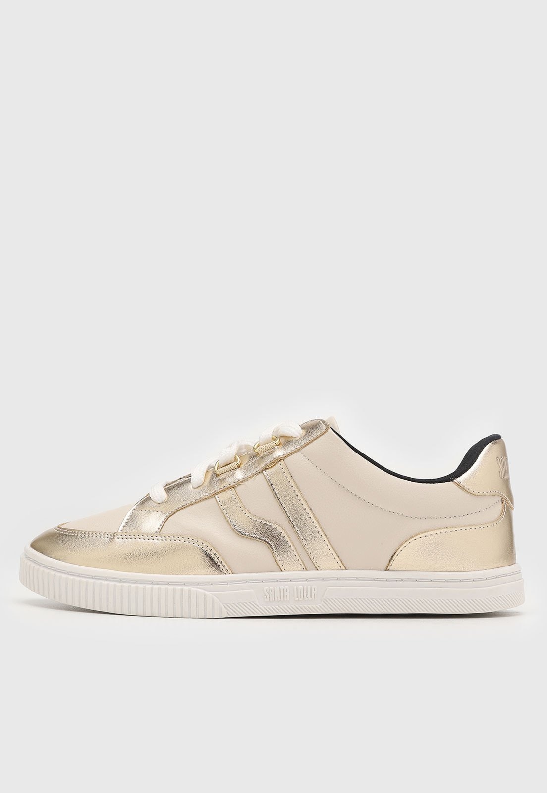Imagem principal Tênis Feminino Santa Lolla Detalhe Metalizado Off-White Santa Lolla off-white white