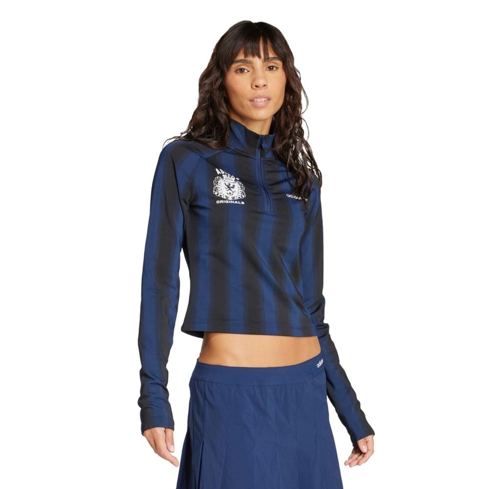 Imagem principal Blusa Manga Longa Futebol Estampada Meio Zíper adidas Originals adidas Originals azul