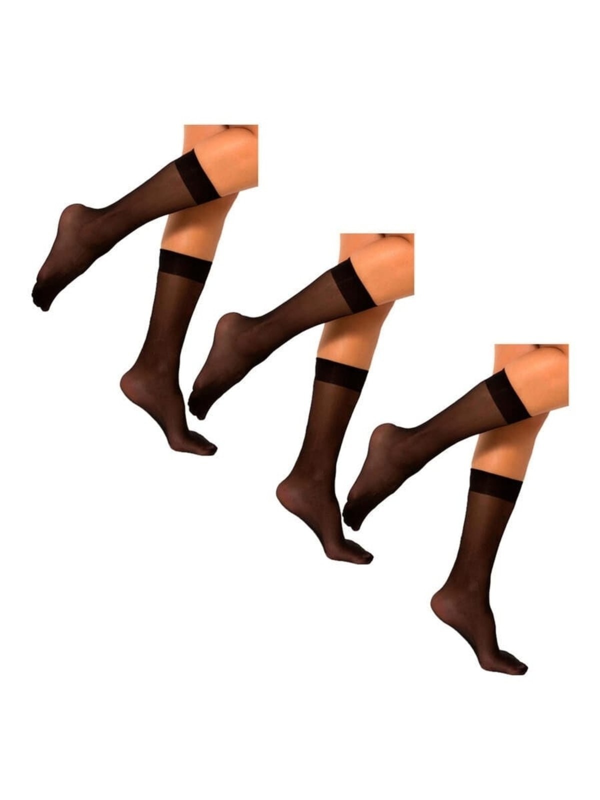 Imagem principal Kit com 3 Meias 3/4 Fio 20 Trifil 6106 TRIFIL preto