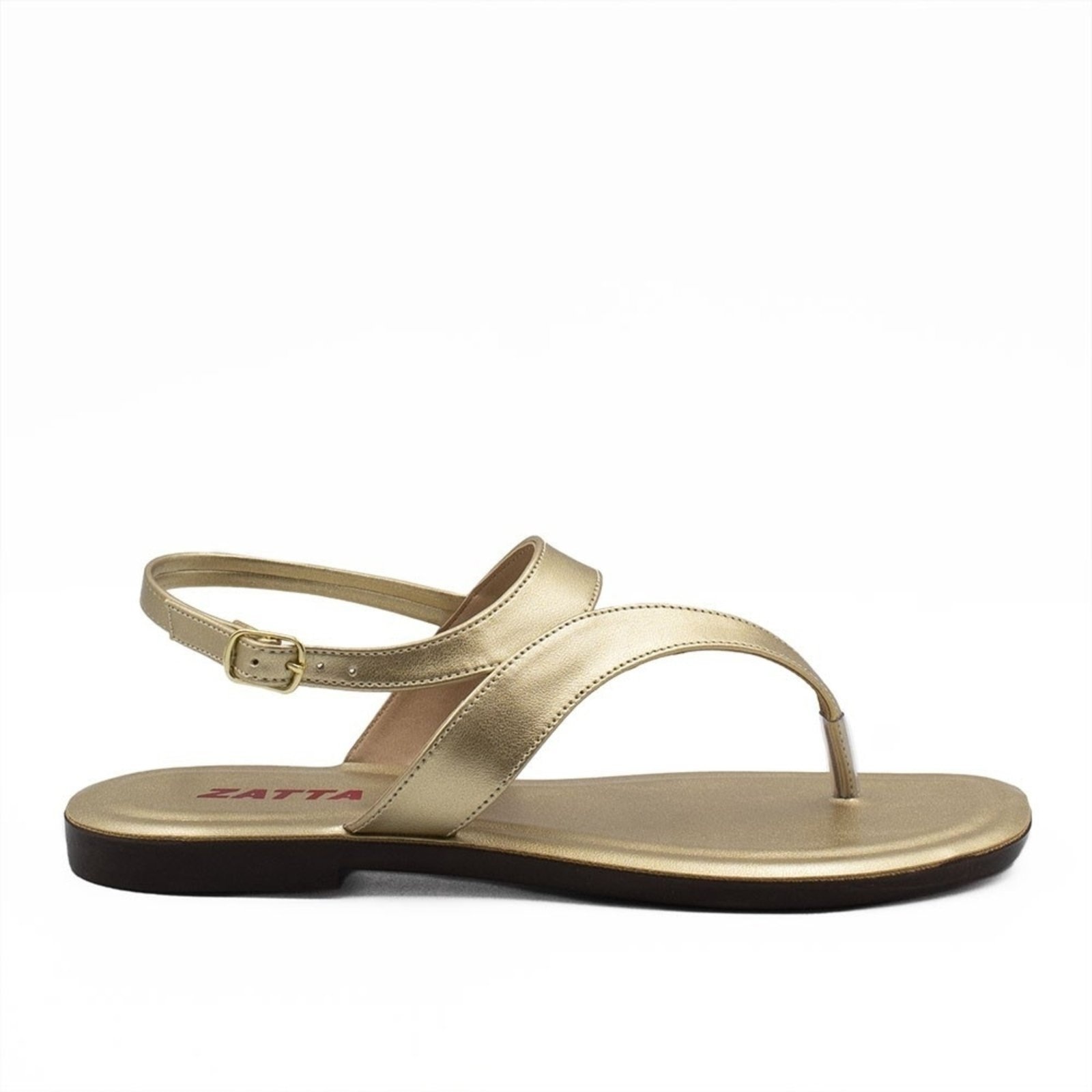 Imagem principal Sandália Rasteira Feminina Zatta De Dedo Renata Dourada ZATTA dourado