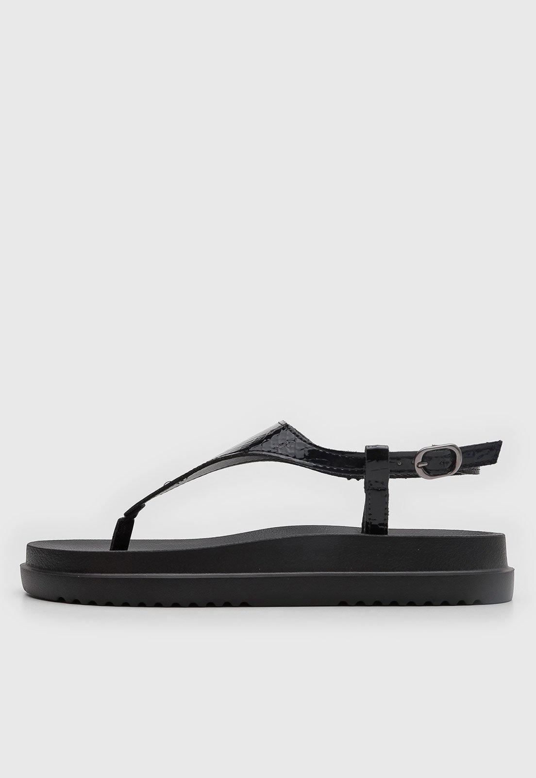 Imagem principal Rasteira Fechada Feminina Dakota Tiras Croco Preta Dakota preto