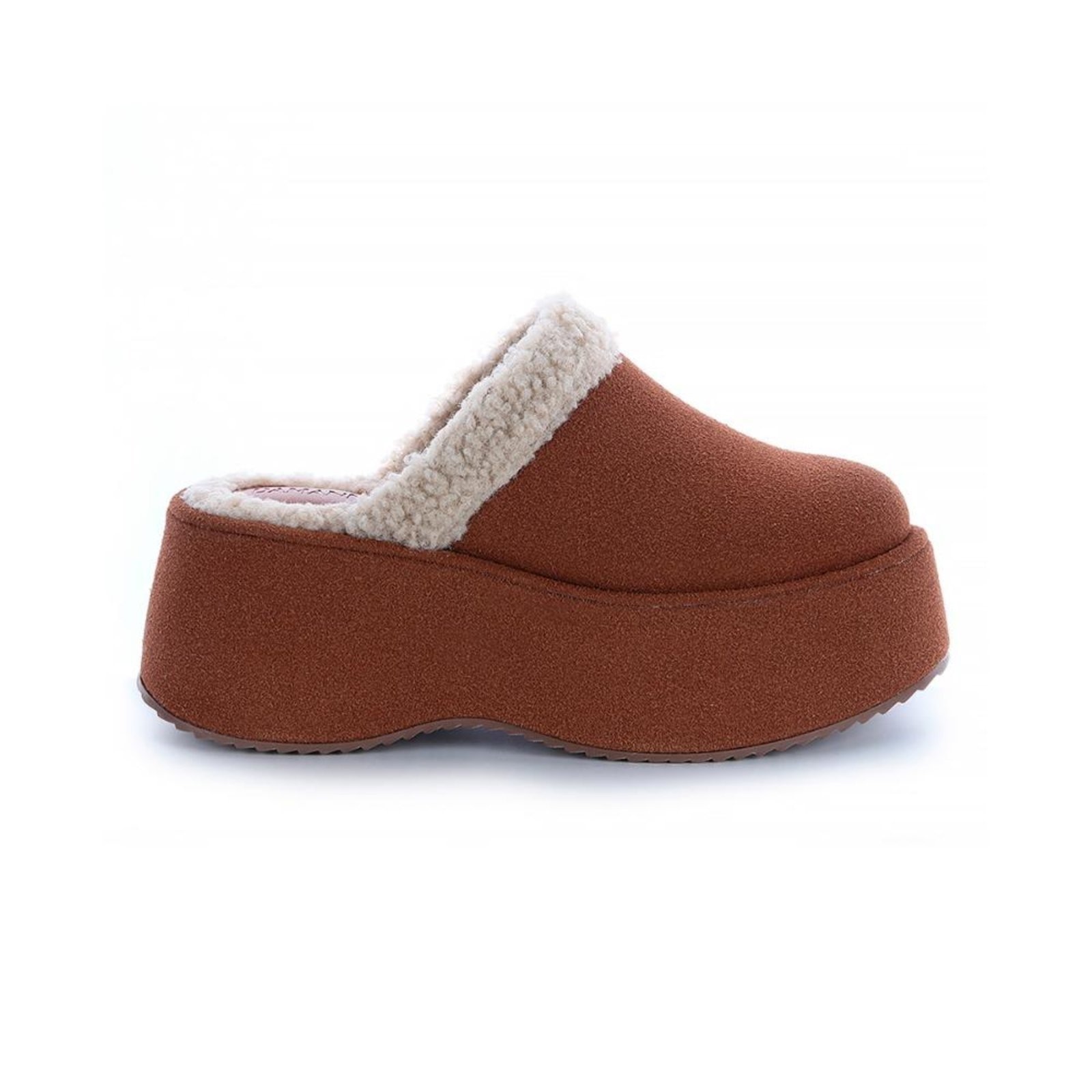 Imagem principal Tamanco Plataforma Diana Pelinhos Damannu Shoes caramelo