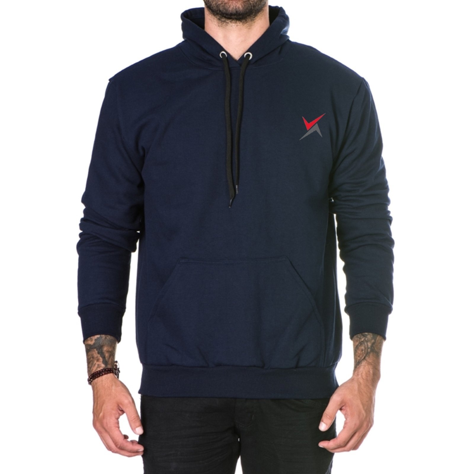 Imagem principal Moletom Masculino Dexshoes em Algodão Leve Polo Blu com Bolso e Capuz do ao G1 Polo Blu azul marinho