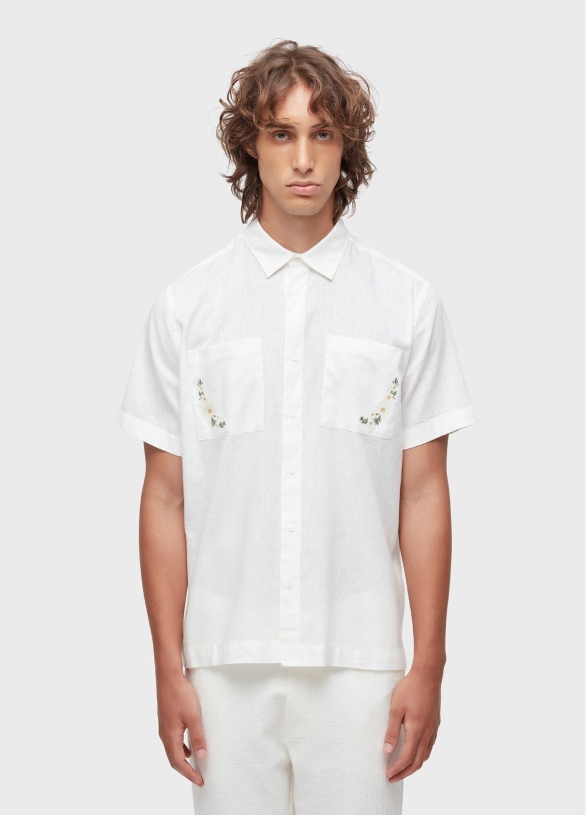 Imagem principal Camisa linen daisy light bordado mc Osklen off-white